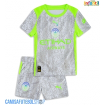 Camisa de time de futebol Manchester City Replicas 3º Equipamento Infantil 2025-26 Manga Curta (+ Calças curtas)